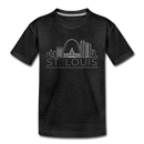 St. Louis, Missouri Toddler T-Shirt - Skyline St. Louis Toddler Tee - charcoal gray