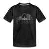 St. Louis, Missouri Toddler T-Shirt - Skyline St. Louis Toddler Tee - charcoal gray