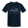 St. Louis, Missouri Toddler T-Shirt - Skyline St. Louis Toddler Tee - deep navy