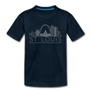 St. Louis, Missouri Toddler T-Shirt - Skyline St. Louis Toddler Tee - deep navy