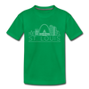 St. Louis, Missouri Toddler T-Shirt - Skyline St. Louis Toddler Tee - kelly green