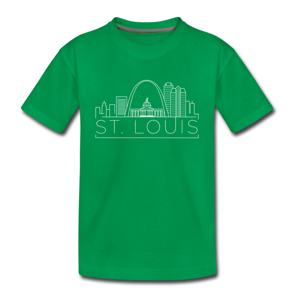 St. Louis, Missouri Toddler T-Shirt - Skyline St. Louis Toddler Tee - kelly green