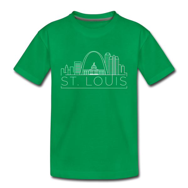 St. Louis, Missouri Toddler T-Shirt - Skyline St. Louis Toddler Tee - kelly green