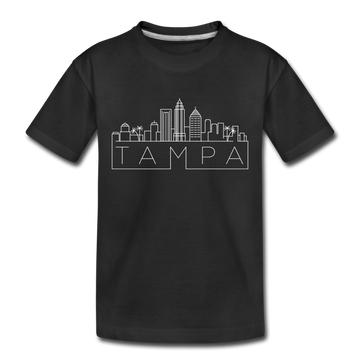 Tampa, Florida Toddler T-Shirt - Skyline Tampa Toddler Tee - black