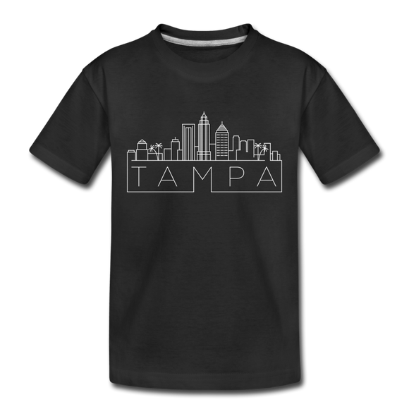Tampa, Florida Toddler T-Shirt - Skyline Tampa Toddler Tee - black