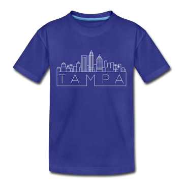 Tampa, Florida Toddler T-Shirt - Skyline Tampa Toddler Tee - royal blue