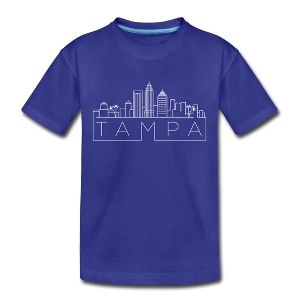 Tampa, Florida Toddler T-Shirt - Skyline Tampa Toddler Tee - royal blue