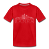 Tampa, Florida Toddler T-Shirt - Skyline Tampa Toddler Tee - red