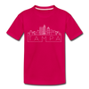 Tampa, Florida Toddler T-Shirt - Skyline Tampa Toddler Tee - dark pink