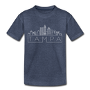 Tampa, Florida Toddler T-Shirt - Skyline Tampa Toddler Tee - heather blue