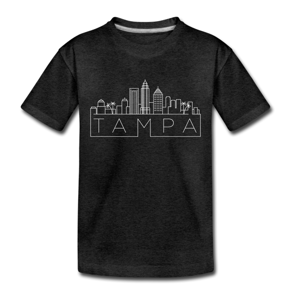 Tampa, Florida Toddler T-Shirt - Skyline Tampa Toddler Tee - charcoal gray