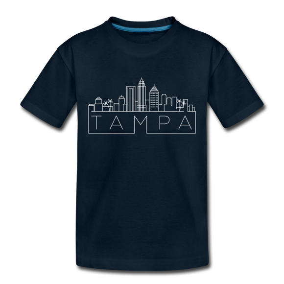 Tampa, Florida Toddler T-Shirt - Skyline Tampa Toddler Tee - deep navy