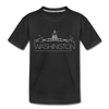 Washington DC Toddler T-Shirt - Skyline Washington DC Toddler Tee - black