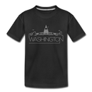 Washington DC Toddler T-Shirt - Skyline Washington DC Toddler Tee - black