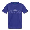 Washington DC Toddler T-Shirt - Skyline Washington DC Toddler Tee - royal blue