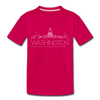 Washington DC Toddler T-Shirt - Skyline Washington DC Toddler Tee - dark pink