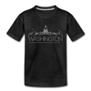 Washington DC Toddler T-Shirt - Skyline Washington DC Toddler Tee - charcoal gray