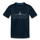 Washington DC Toddler T-Shirt - Skyline Washington DC Toddler Tee - deep navy