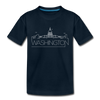 Washington DC Toddler T-Shirt - Skyline Washington DC Toddler Tee - deep navy