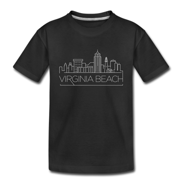 Virginia Beach, Virginia Toddler T-Shirt - Skyline Virginia Beach Toddler Tee - black
