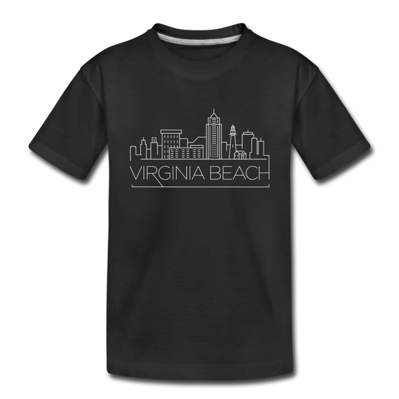 Virginia Beach, Virginia Toddler T-Shirt - Skyline Virginia Beach Toddler Tee - black