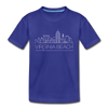 Virginia Beach, Virginia Toddler T-Shirt - Skyline Virginia Beach Toddler Tee - royal blue