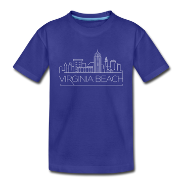 Virginia Beach, Virginia Toddler T-Shirt - Skyline Virginia Beach Toddler Tee - royal blue