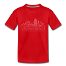 Virginia Beach, Virginia Toddler T-Shirt - Skyline Virginia Beach Toddler Tee - red