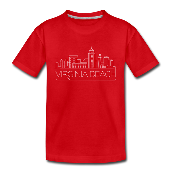 Virginia Beach, Virginia Toddler T-Shirt - Skyline Virginia Beach Toddler Tee - red