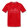 Virginia Beach, Virginia Toddler T-Shirt - Skyline Virginia Beach Toddler Tee - red