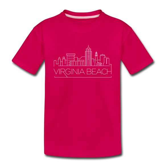 Virginia Beach, Virginia Toddler T-Shirt - Skyline Virginia Beach Toddler Tee - dark pink