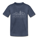 Virginia Beach, Virginia Toddler T-Shirt - Skyline Virginia Beach Toddler Tee - heather blue