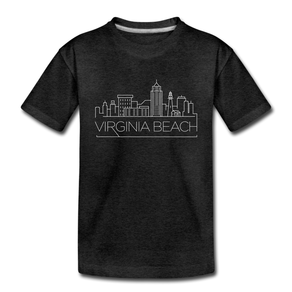 Virginia Beach, Virginia Toddler T-Shirt - Skyline Virginia Beach Toddler Tee - charcoal gray