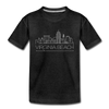 Virginia Beach, Virginia Toddler T-Shirt - Skyline Virginia Beach Toddler Tee - charcoal gray