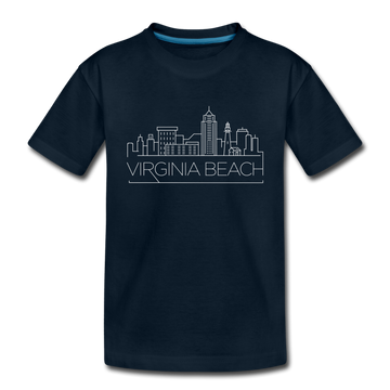 Virginia Beach, Virginia Toddler T-Shirt - Skyline Virginia Beach Toddler Tee - deep navy