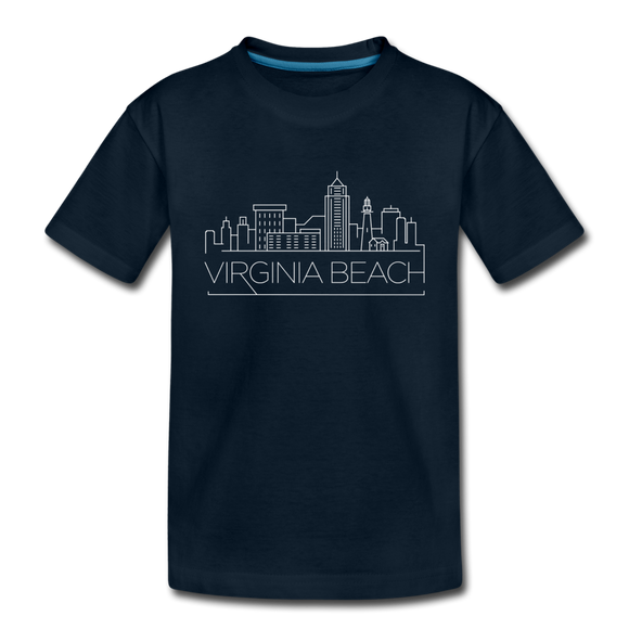 Virginia Beach, Virginia Toddler T-Shirt - Skyline Virginia Beach Toddler Tee - deep navy