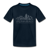 Virginia Beach, Virginia Toddler T-Shirt - Skyline Virginia Beach Toddler Tee - deep navy