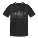 Sioux Falls, South Dakota Toddler T-Shirt - Skyline Sioux Falls Toddler Tee - black