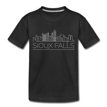 Sioux Falls, South Dakota Toddler T-Shirt - Skyline Sioux Falls Toddler Tee - black