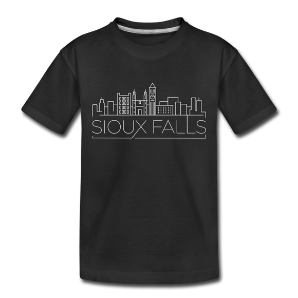 Sioux Falls, South Dakota Toddler T-Shirt - Skyline Sioux Falls Toddler Tee - black