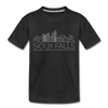 Sioux Falls, South Dakota Toddler T-Shirt - Skyline Sioux Falls Toddler Tee - black