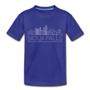 Sioux Falls, South Dakota Toddler T-Shirt - Skyline Sioux Falls Toddler Tee - royal blue