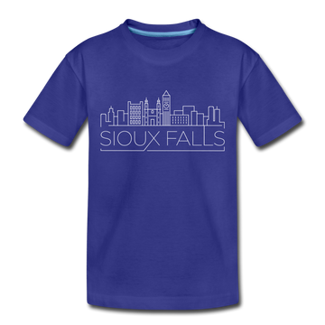 Sioux Falls, South Dakota Toddler T-Shirt - Skyline Sioux Falls Toddler Tee - royal blue