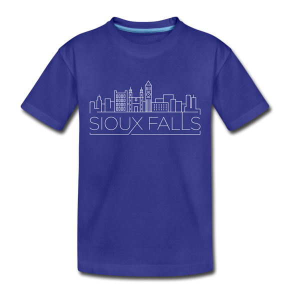 Sioux Falls, South Dakota Toddler T-Shirt - Skyline Sioux Falls Toddler Tee - royal blue