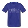 Sioux Falls, South Dakota Toddler T-Shirt - Skyline Sioux Falls Toddler Tee - royal blue