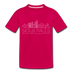 Sioux Falls, South Dakota Toddler T-Shirt - Skyline Sioux Falls Toddler Tee - dark pink