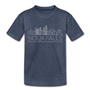 Sioux Falls, South Dakota Toddler T-Shirt - Skyline Sioux Falls Toddler Tee - heather blue
