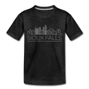 Sioux Falls, South Dakota Toddler T-Shirt - Skyline Sioux Falls Toddler Tee - charcoal gray