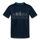 Sioux Falls, South Dakota Toddler T-Shirt - Skyline Sioux Falls Toddler Tee - deep navy