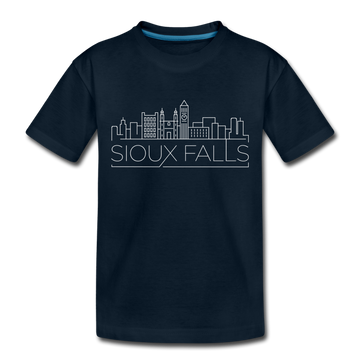 Sioux Falls, South Dakota Toddler T-Shirt - Skyline Sioux Falls Toddler Tee - deep navy